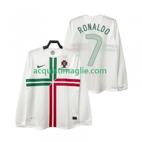 Divisa di Calcio Portogallo Cristiano Ronaldo 7 2012 Retro Trasferta Manica Lunga